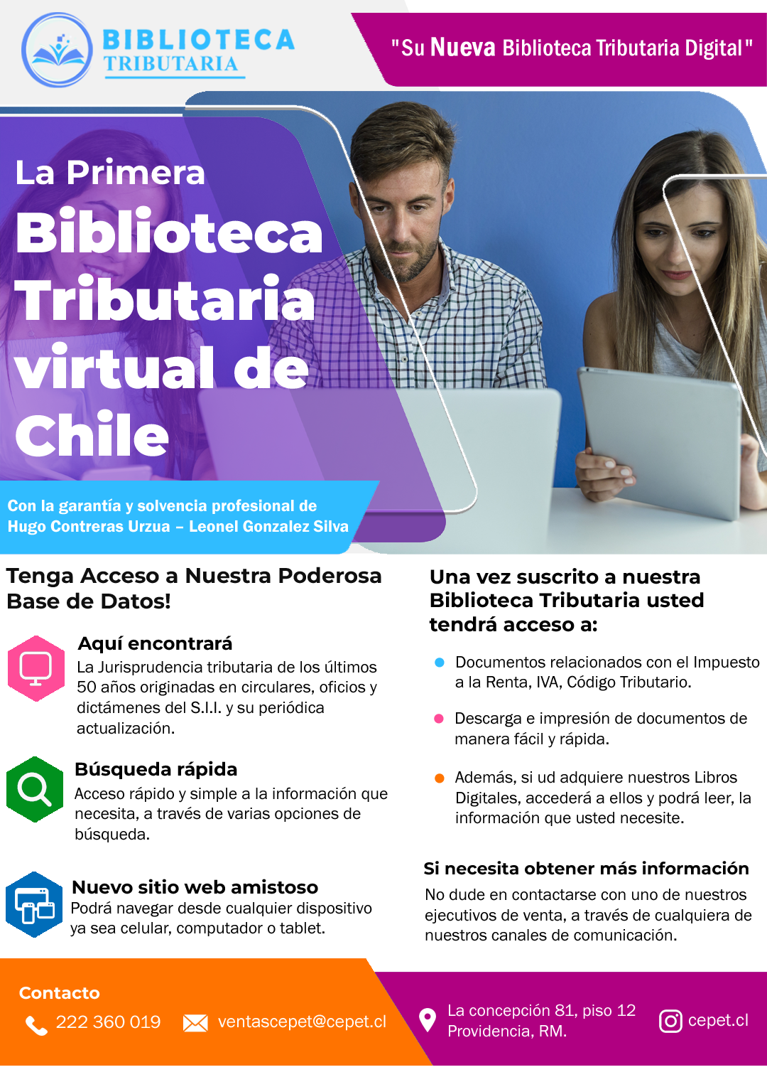 FLYER / VOLANTE BIBLIOTECA TRIBUTARIA - CEPET SYSTEM